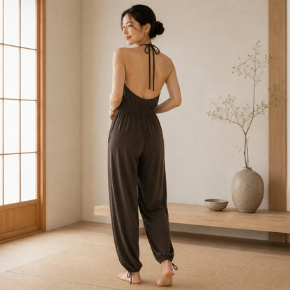 カップ付き 美背リブヨガオールインワン 0705