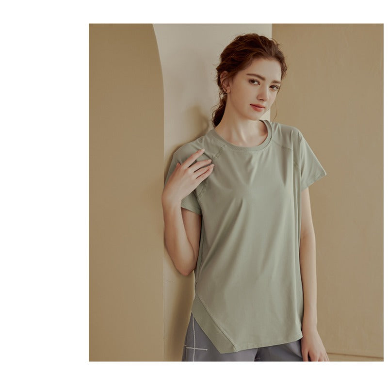ルーズフィットヨガTシャツ レディース 半袖速乾スポーツトップス art988