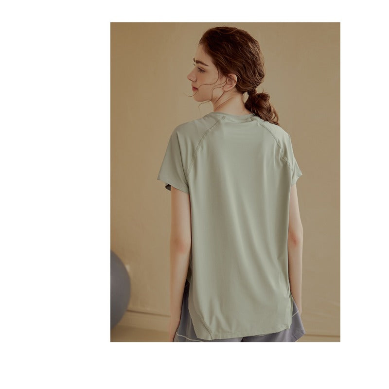 ルーズフィットヨガTシャツ レディース 半袖速乾スポーツトップス art988