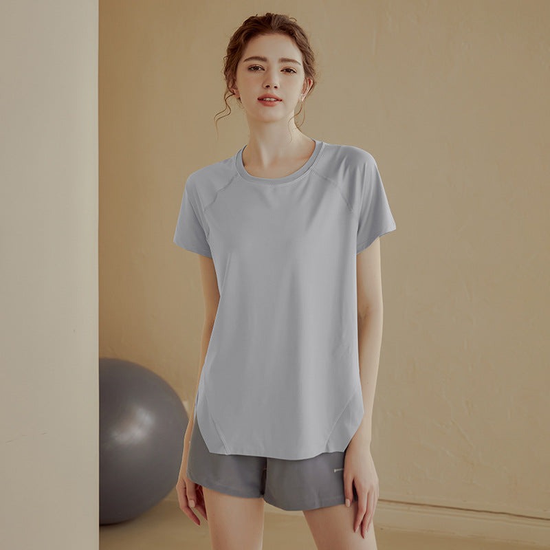 ルーズフィットヨガTシャツ レディース 半袖速乾スポーツトップス art988
