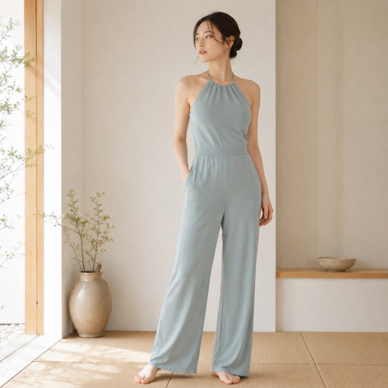 カップ付き 美背リブヨガオールインワン 0705