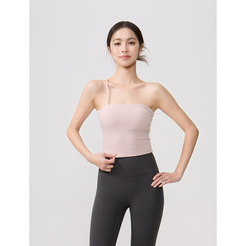 アシメストラップ ブラトップ｜カップ付き・滑り止め付き