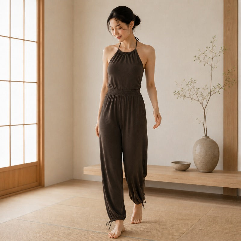 カップ付き 美背リブヨガオールインワン 0705