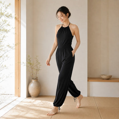 カップ付き 美背リブヨガオールインワン 0705