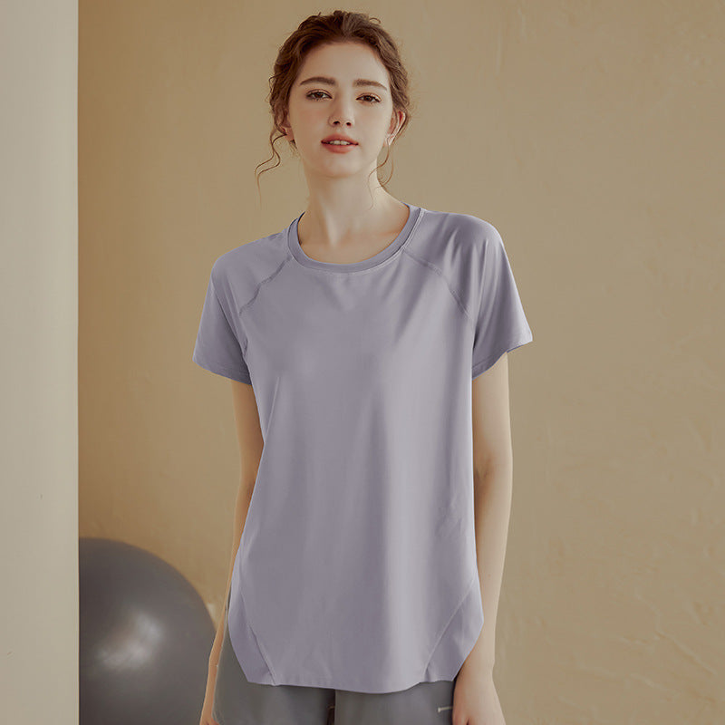 ルーズフィットヨガTシャツ レディース 半袖速乾スポーツトップス art988