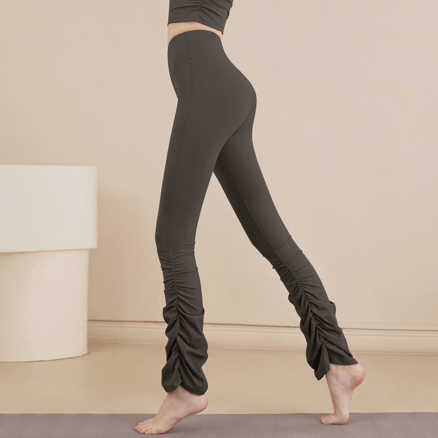 レディース ヨガフレアパンツ ハイウエスト スリムフィット ヨガパンツ J25002Y