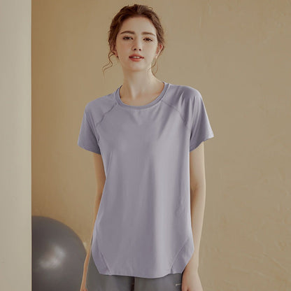 ルーズフィットヨガTシャツ レディース 半袖速乾スポーツトップス art988
