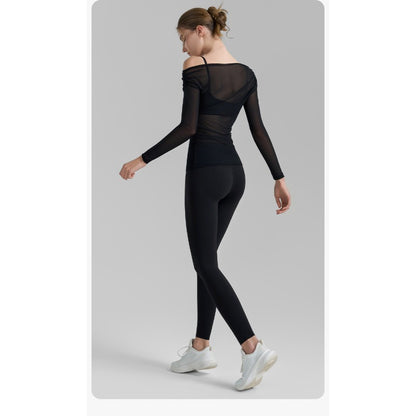 メッシュワンショルダー ヨガカバーアップ 8903