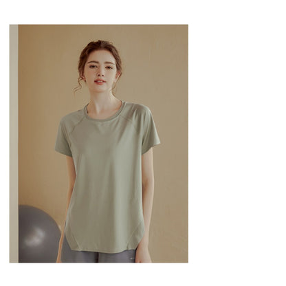 ルーズフィットヨガTシャツ レディース 半袖速乾スポーツトップス art988