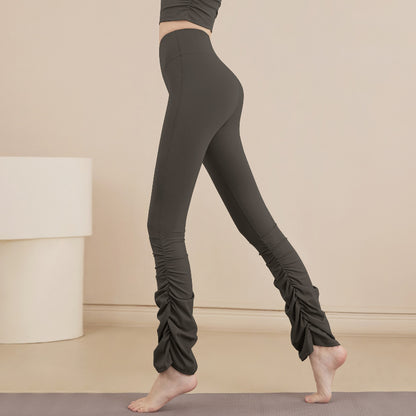 レディース ヨガフレアパンツ ハイウエスト スリムフィット ヨガパンツ J25002Y
